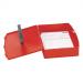 5 Star Office Box File Capacity 70mm Polypropylene Twin Clip Lock Foolscap Red 464548