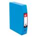 5 Star Office Box File Capacity 70mm Polypropylene Twin Clip Lock Foolscap Blue 464556