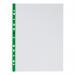 5 Star Office Punched Pocket Polypropylene Green Strip Top-opening A4 Glass Clear (Pack of 100) FS464718