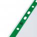 5 Star Office Punched Pocket Polypropylene Green Strip Top-opening A4 Glass Clear (Pack of 100) FS464718