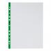 5 Star Office Punched Pocket Polypropylene Green Strip Top-opening A4 Glass Clear (Pack of 100) FS464718