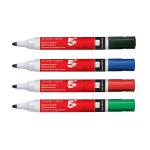 5 Star Office Drywipe Marker Xylene/Toluene-free Bullet Tip 3mm Line Wallet Assorted [Pack 12] 500828