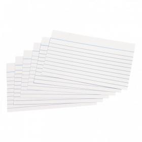 5 Star Office Record Cards Ruled Both Sides 5x3in 127x76mm White (Pack of 100) FS50256X