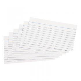 5 Star Record Cards Ruled Both Sides 5x3in 127x76mm White (Pack of 100) 50256X FS50256X