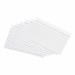 The image shows a pack of 100 6x4 inch white office record cards with a 5-star rating. The cards are ruled on both sides and are designed for indexing and organizing. These cards are perfect for keeping important information in order and easily accessible. The clean and professional design makes them a useful addition to any office setting.