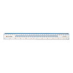 5 Star Office Ruler Plastic Shatter-resistant Metric and Imperial Markings 300mm Clear FS513510