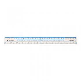 5 Star Ruler Plastic Shatter-resistant Metric and Imperial Markings 300mm Clear 513510 FS513510