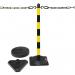 Guarda Chain Post Set with 6 Posts YlwBlk Concrete Base FS598677 FS598677