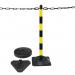 Guarda Chain Post Set with 6 Posts YlwBlk Concrete Base FS598677 FS598677