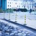 Guarda Chain Post Set with 6 Posts YlwBlk Concrete Base FS598677 FS598677