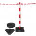 Guarda Chain Post Set with 6 Posts RedWht Rubber Base FS599681 FS599681