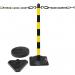 Guarda Chain Post Set with 6 Posts YlwBlk Rubber Base FS599711 FS599711