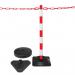 Guarda Chain Post Set with 6 Posts RedWht Round Base FS599742 FS599742