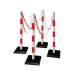 Guarda-Plus Chain Post Set with 4 Posts RedWht FS599834 FS599834