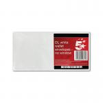 5 Star DL Wallet Envelope Self Seal 80gsm White (Pack of 25) 600371 FS600371