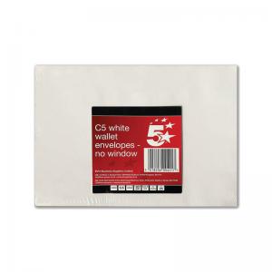 C5 Envelope Pocket Peel and Seal 80gsm White Pack of 25 FS600401