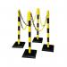 Guarda-Plus Chain Post Set with 4 Posts YlwBlk FS600462 FS600462