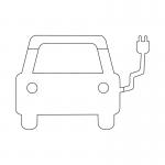 Proline Thermoplastic EV Charging Point Symbol 1000x700 White FS605641 FS605641