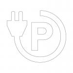 Proline Thermoplastic EV Parking Place Symbol 700x800 White FS605665 FS605665