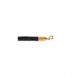 5 Star Economy Velour Rope Black 1.8m with Polished Brass Ends FS631602