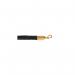 5 Star Economy Velour Rope Black 1.8m with Polished Brass Ends FS631602