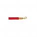 5 Star Economy Velour Rope Red 1.8m with Polished Brass Ends FS631619
