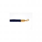 5 Star Economy Velour Rope Blue 1.8m with Polished Brass Ends FS631640