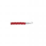 5 Star Braided Rope Red 1.8m with Polished Chrome Ends FS631824