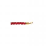 5 Star Braided Rope Red 1.8m with Polished Brass Ends FS632081