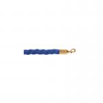 5 Star Braided Rope Blue 1.8m with Polished Brass Ends FS632104