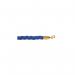 5 Star Braided Rope Blue 1.8m with Polished Brass Ends FS632104