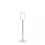 5 Star Sign Stands Polished Chrome Post with A4 Vertical Sign FS633897