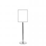 5 Star Sign Stands Polished Chrome Post with A3 Vertical Sign FS633941
