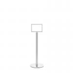 5 Star Sign Stands Polished Chrome Post with A4 Horizontal Sign FS633965