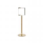 5 Star Sign Stands Polished Brass Post with A3 Vertical Sign FS634047