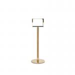 5 Star Sign Stands Polished Brass Post with A4 Horizontal Sign FS634078