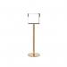 5 Star Sign Stands Polished Brass Post with A3 Horizontal Sign FS634092