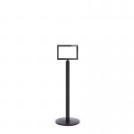 5 Star Sign Stands Black Post with A4 Horizontal Sign FS634269