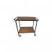 5 Star Mobile Shelf Trolley Wooden Shelves 950x450x900mm FS644077 FS644077
