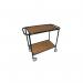 5 Star Mobile Shelf Trolley Wooden Shelves 950x450x900mm FS644077 FS644077