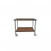 5 Star Mobile Shelf Trolley Wooden Shelves 1200x450x900mm FS644183 FS644183