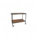 5 Star Mobile Shelf Trolley Wooden Shelves 1200x450x900mm FS644183 FS644183