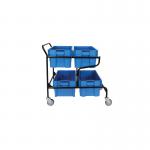 5 Star Mob Container Trolley +4 Containers 1400x640x1050mm FS644510 FS644510