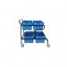 5 Star Mob Container Trolley +4 Containers 1400x640x1050mm FS644510 FS644510