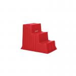 5 Star 3 Tread Industrial Steps PE Red 520x740x635mm FS645890 FS645890