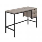 5 Star Varo Rectangular Desk with 2 Drawers Grey OakBlack FS646637 FS646637