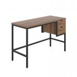 5 Star Varo Rectangular Desk with 2 Drawers Dark WalnutBlack FS646668 FS646668