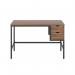 5 Star Varo Rectangular Desk with 2 Drawers Dark WalnutBlack FS646668 FS646668