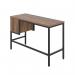5 Star Varo Rectangular Desk with 2 Drawers Dark WalnutBlack FS646668 FS646668
