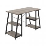 5 Star Strivo AFrame Desk with Shelves Grey OakBlack FS646682 FS646682